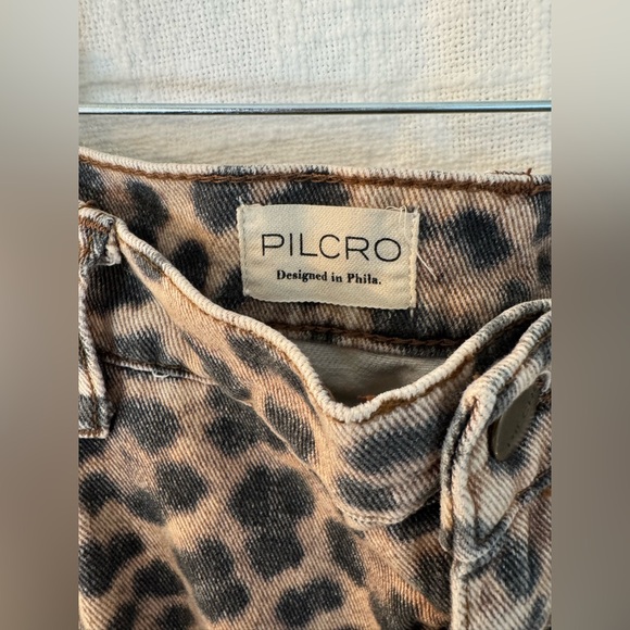 Anthropologie Pilcro leopard print Wide-Leg denim - Picture 4 of 12